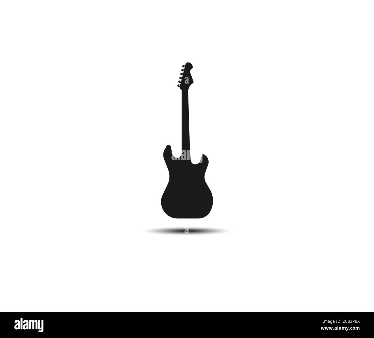 Icona chitarra, strumento, musica. Illustrazione vettoriale, design piatto. Illustrazione Vettoriale