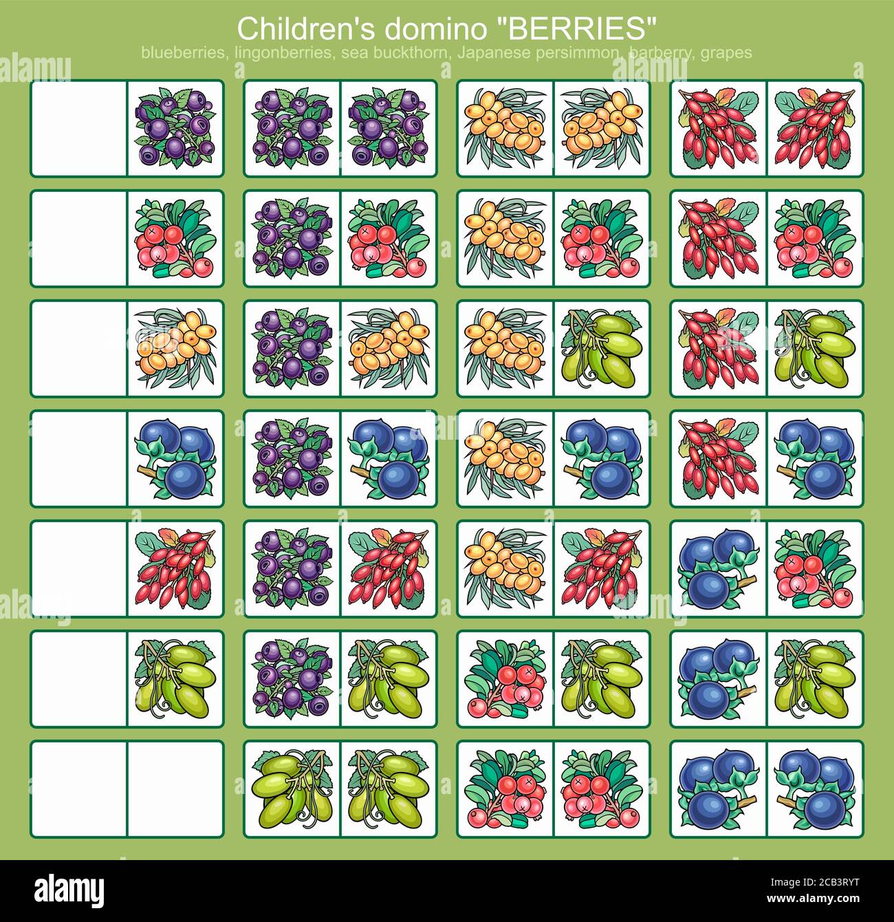 I bambini dominano. Immagini con frutta. Illustrazione Vettoriale