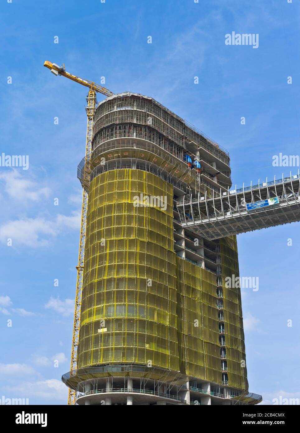 dh ITC Colombo One Towers COLOMBO CITY SRI LANKA Multi edificio a piani sotto edifici in costruzione Foto Stock