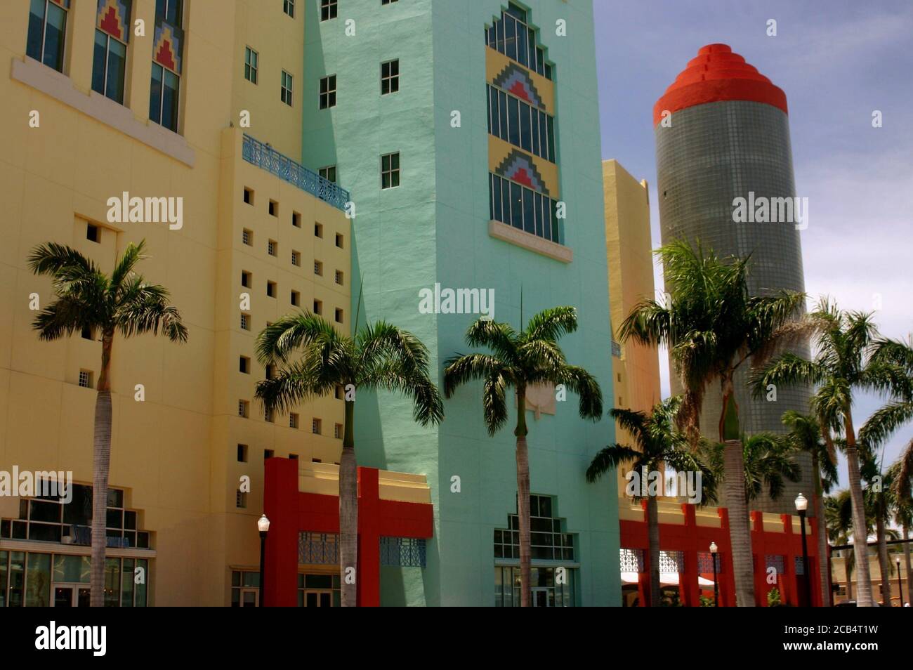 Una scena di strada in South Beach, Miami, FL/ Foto Stock