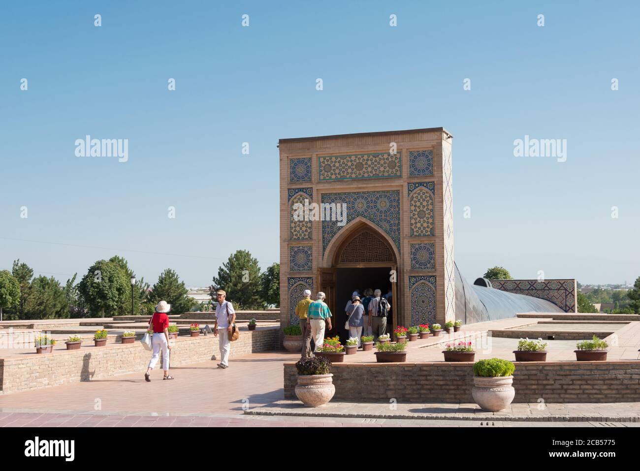 Samarcanda, Uzbekistan - Osservatorio di Ulugo Beg a Samarcanda, Uzbekistan. E' parte del Sito Patrimonio Mondiale dell'Umanita'. Foto Stock