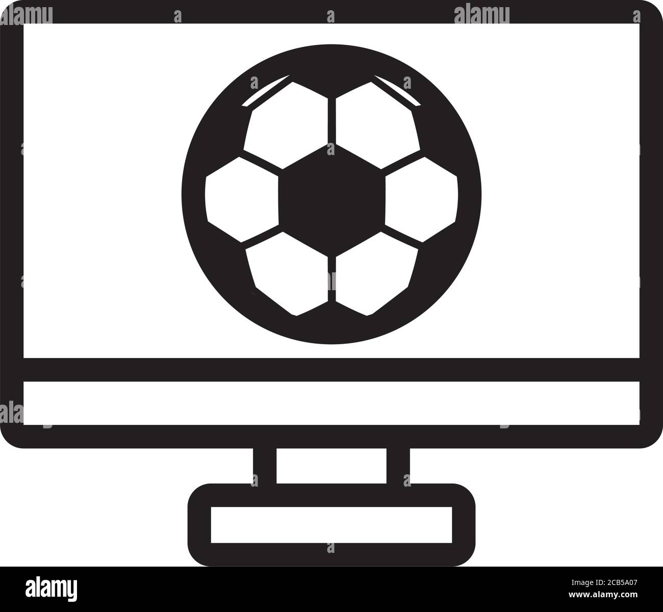 pallone da calcio sport in stile desktop icona vettoriale illustrazione design Illustrazione Vettoriale