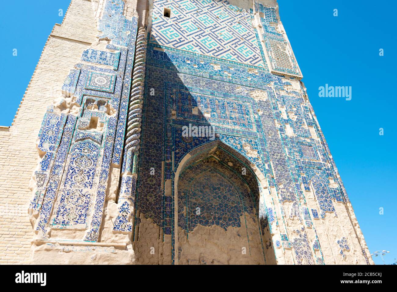 Shakhrisabz, Uzbekistan - dettaglio delle rovine del Palazzo di AK-Saray a Shakhrisabz, Uzbekistan. E' parte del Sito Patrimonio Mondiale dell'Umanita'. Foto Stock