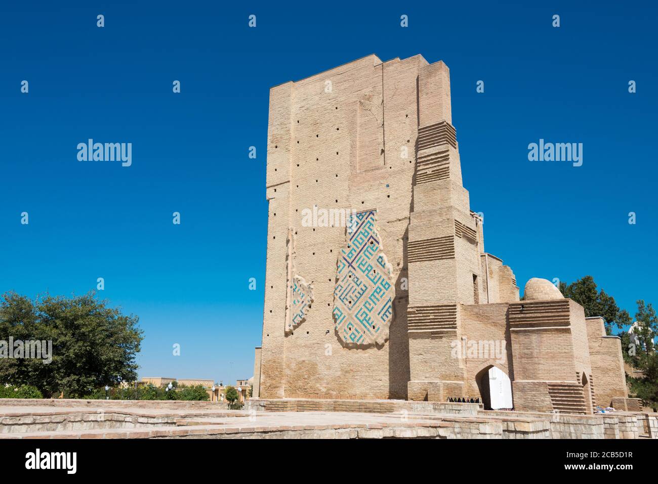 Shakhrisabz, Uzbekistan - complesso Mausoleo Dorus-Saodat a Shakhrisabz, Uzbekistan. E' parte del Sito Patrimonio Mondiale dell'Umanita'. Foto Stock