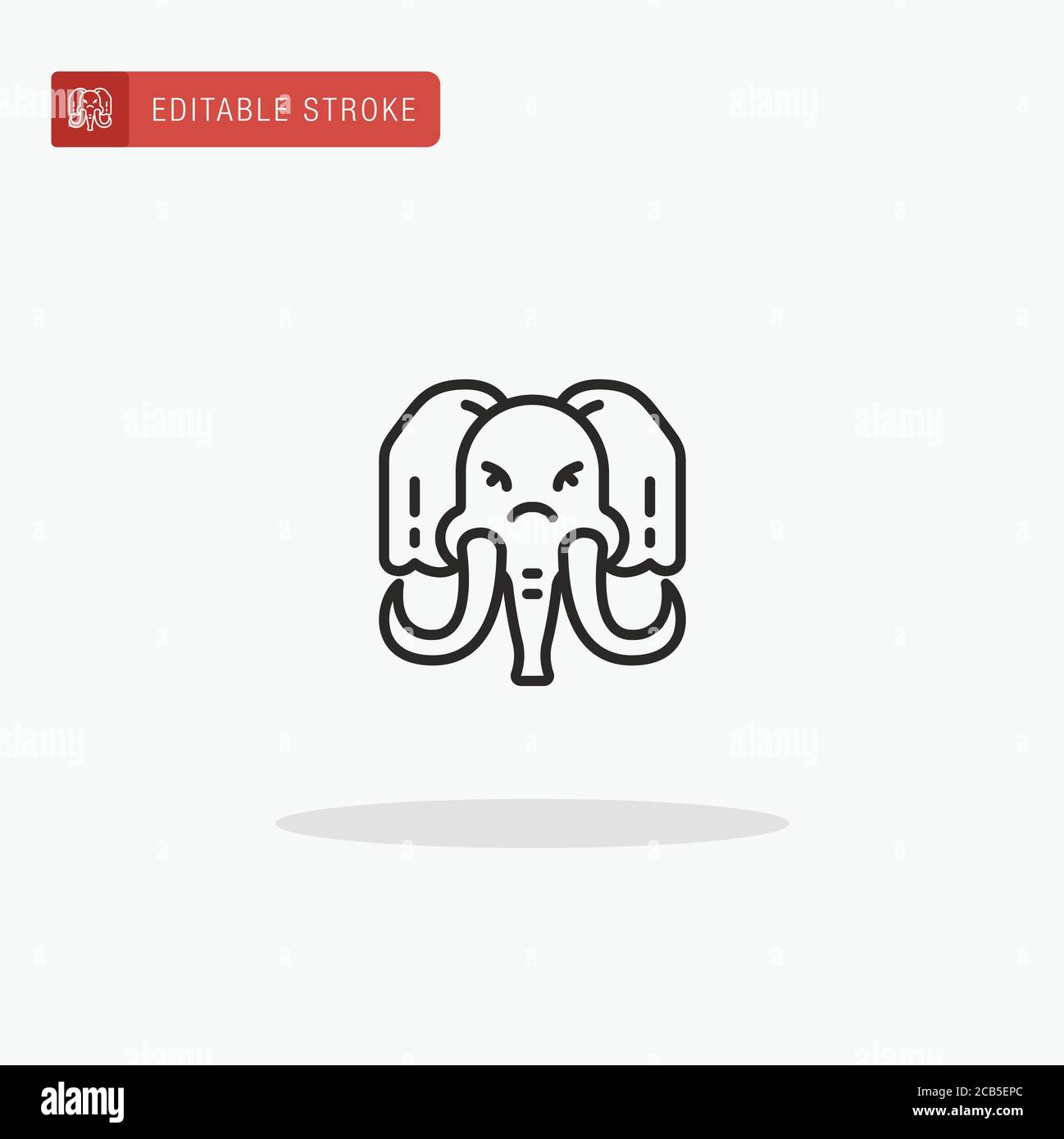 Vettore icona mammut. Icona mammut per la presentazione. Illustrazione Vettoriale