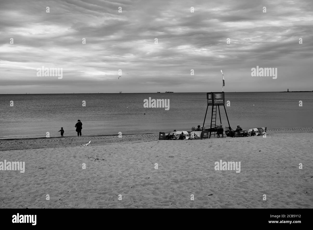 Bellissima vista sul Golfo di Danzica, Mar Baltico, Polonia. Foto Stock
