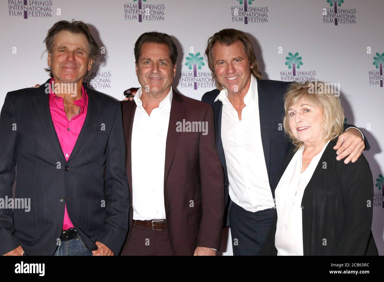 PALM SPRINGS - GEN 11: Nels Van Patten, James Van Patten, Vincent Van Patten, Pat Van Patten al 'Walk to Vegas' World Premiere al Richards Center for the Arts il 11 gennaio 2019 a Palm Springs, California Foto Stock