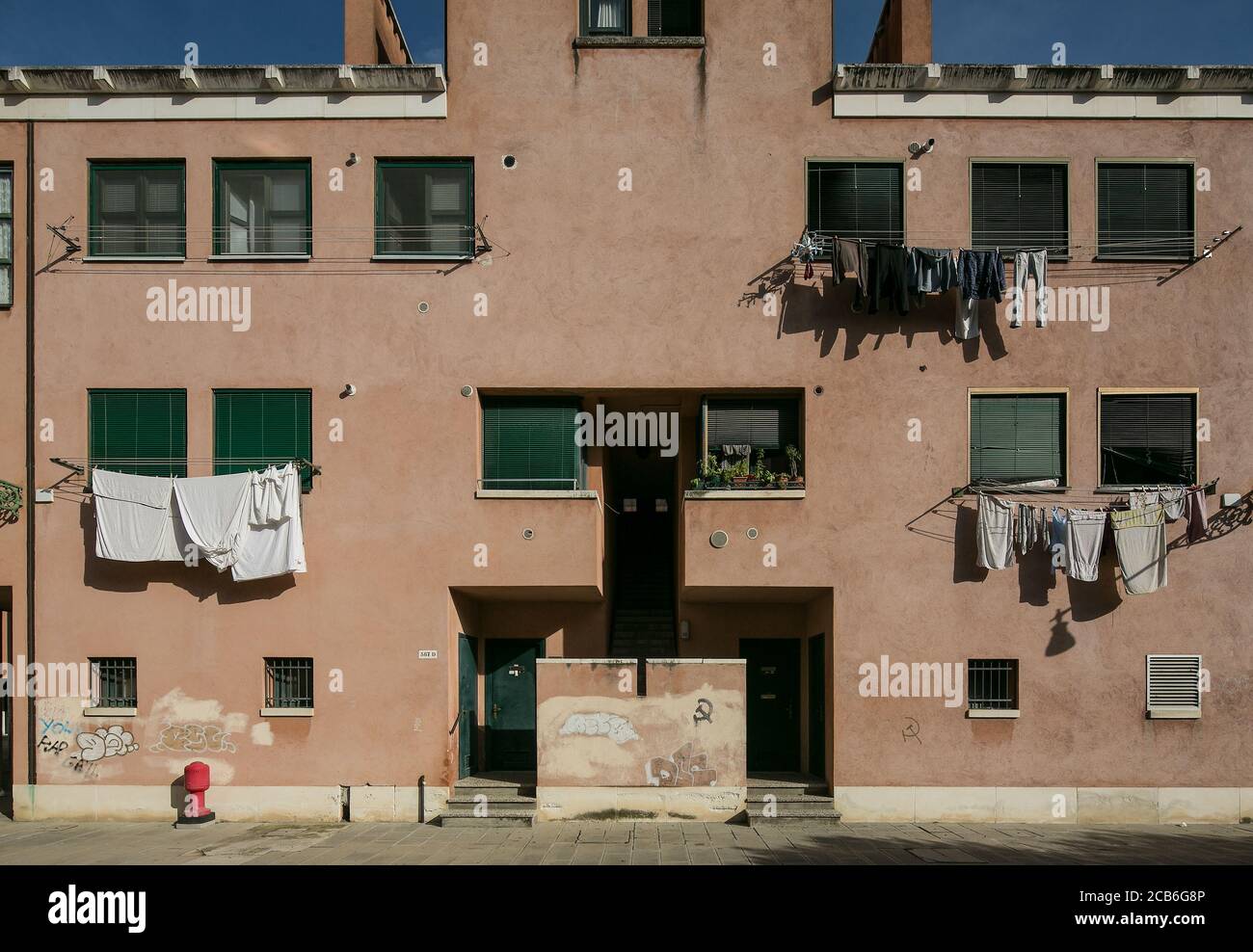 Häuser, 1981, von Vittorio Gregotti erbaut Foto Stock