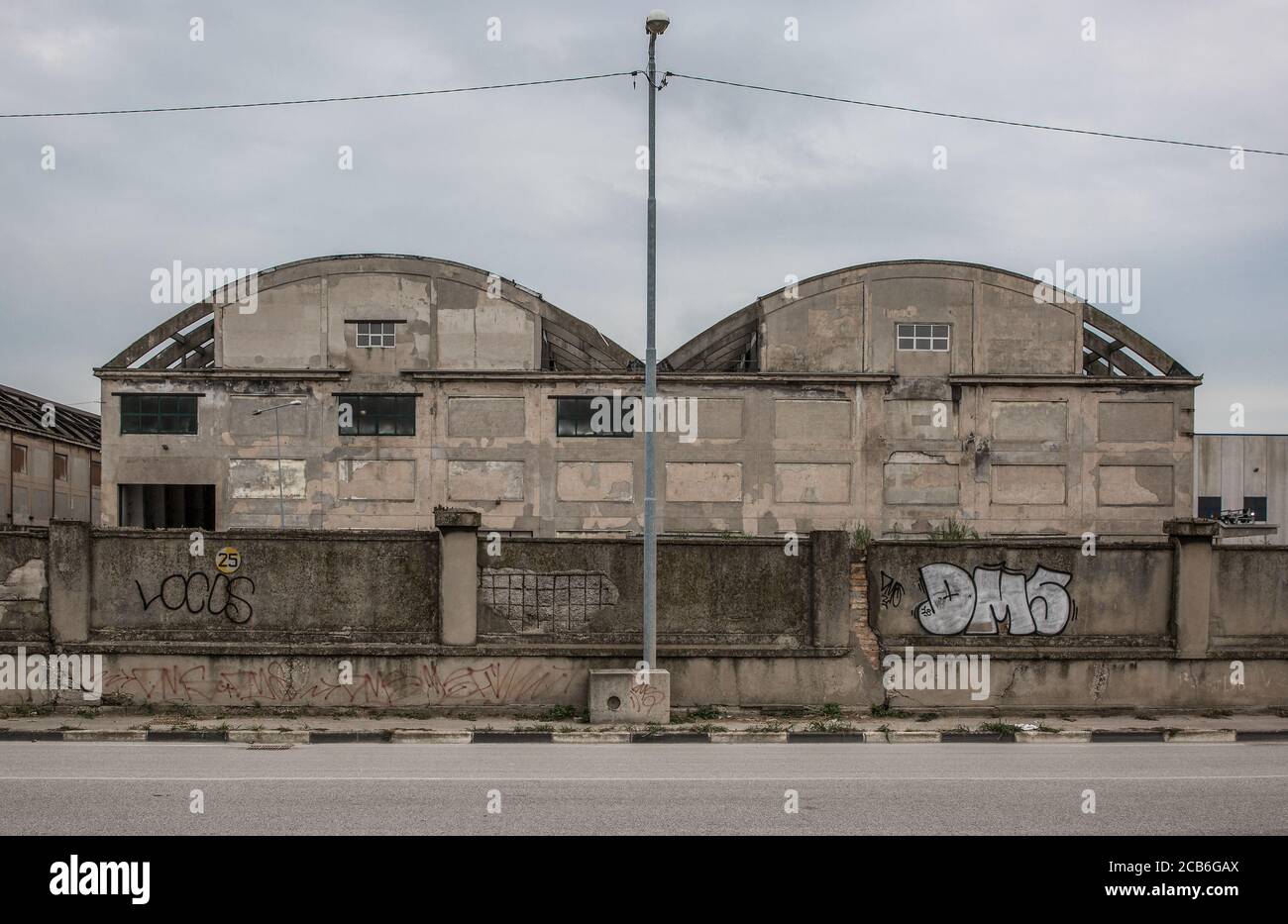 Porto Marghera bei Venedig, Industriehafen, Lagerhalle Foto Stock