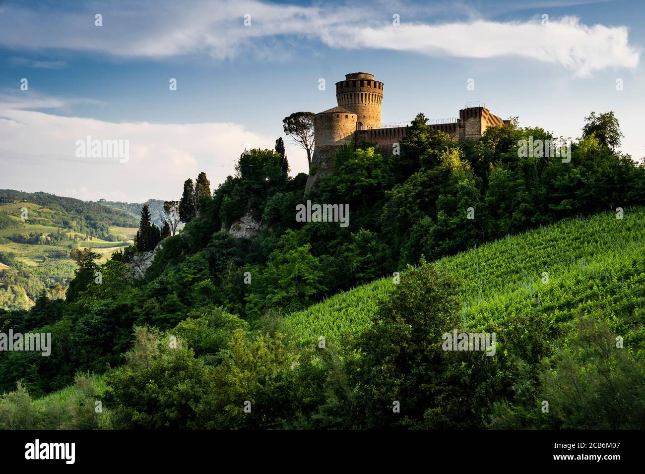 Brisighella, Ravenna, Emilia Romagna, Italia, Europa. La fortezza medievale. Foto Stock