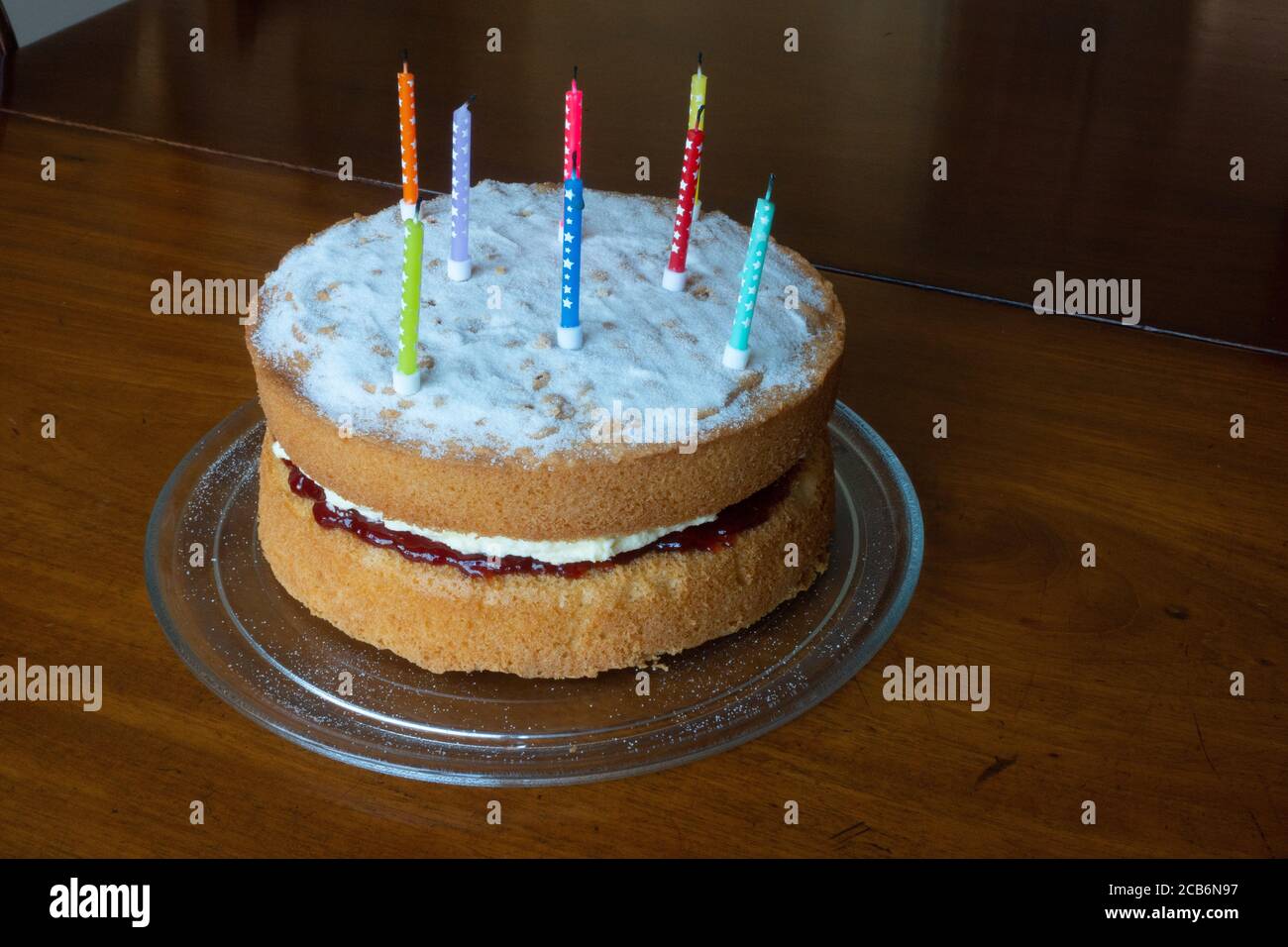 Torta di compleanno Foto Stock