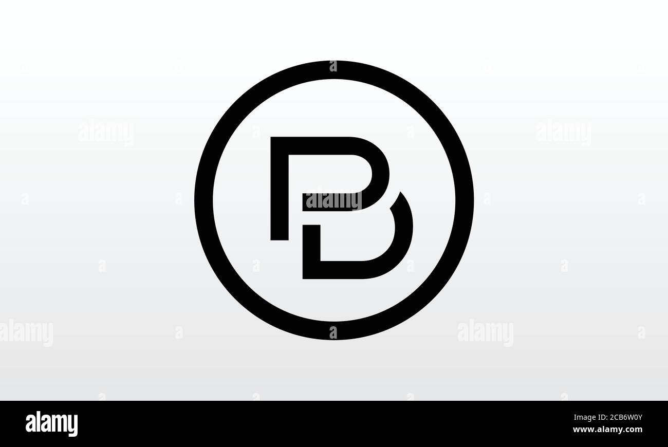 Logo iniziale PD, PB, B Letter con Creative Modern Business Typography Vector Template. Vettore del logo Creative Letter PD, PB, B. Illustrazione Vettoriale