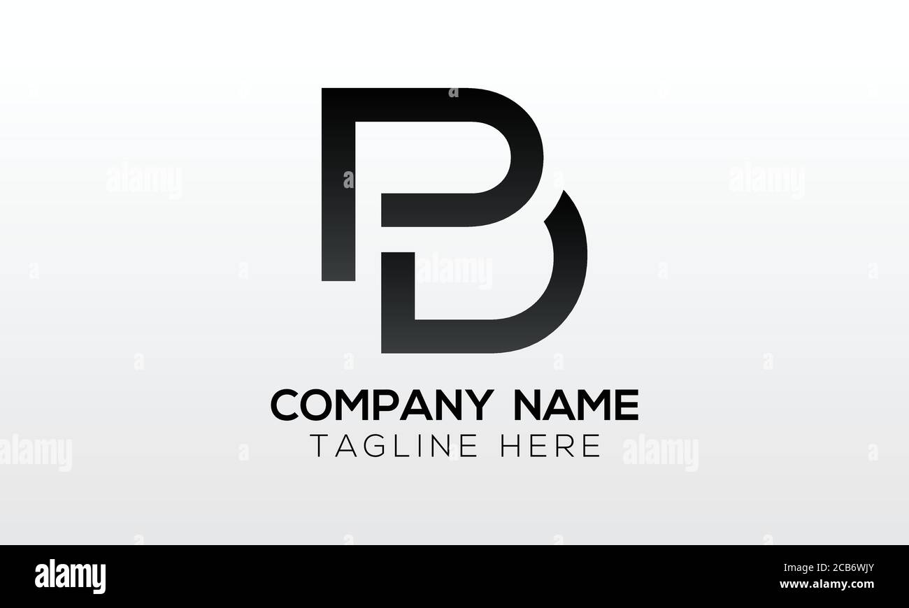 Logo iniziale PD, PB, B Letter con Creative Modern Business Typography Vector Template. Vettore del logo Creative Letter PD, PB, B. Illustrazione Vettoriale