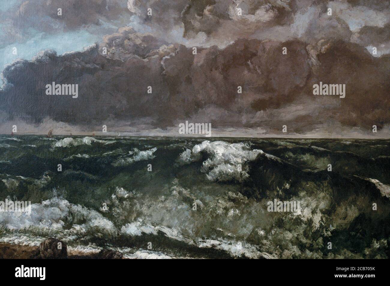 Gustave Courbet (1819-1877). Pittore francese. Movimento realista. The Wave, 1869-1870. Olio su tela (144 x 112 cm). Alte Nationalgalerie. Berlino, Germania. Foto Stock Gustave Courbet (1819-1877). Pittore francese. Movimento realista. The Wave, 1869-1870. Olio su tela (144 x 112 cm). Alte Nationalgalerie. Berlino, Germania. Foto Stock