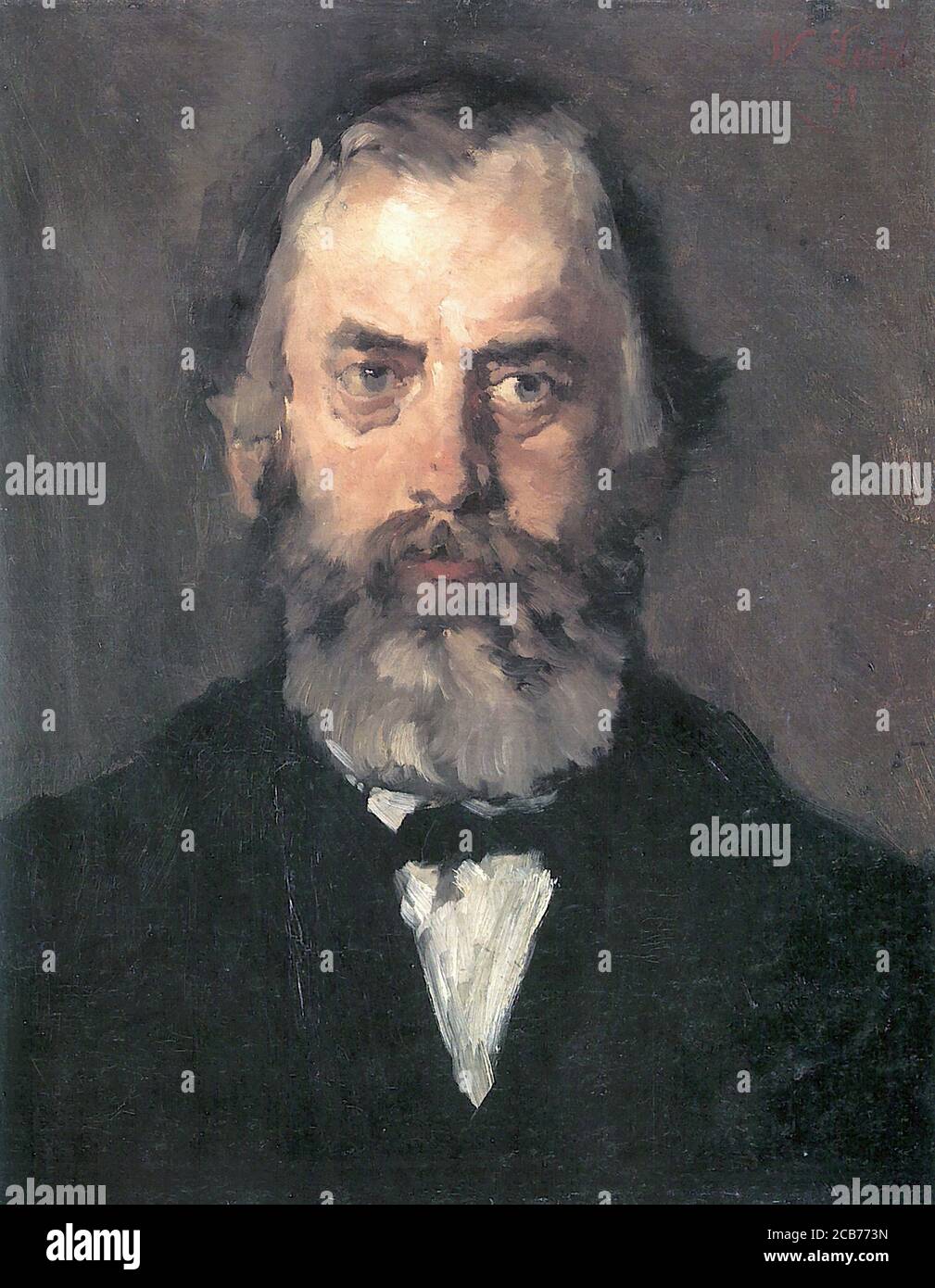 Leibl Wilhelm - Appelationsrat Stenglein - Scuola di tedesco - 19 Secolo Foto Stock