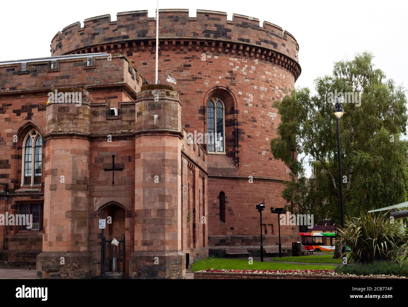 Carlisle cittadella medievale torre in Cumbria regno unito Foto Stock