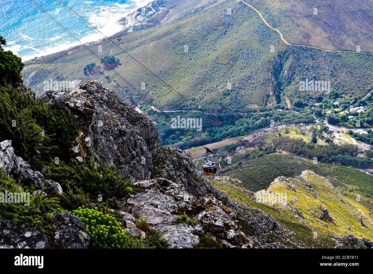 Table Mountain, funivia, Città del Capo, Sud Africa Foto Stock