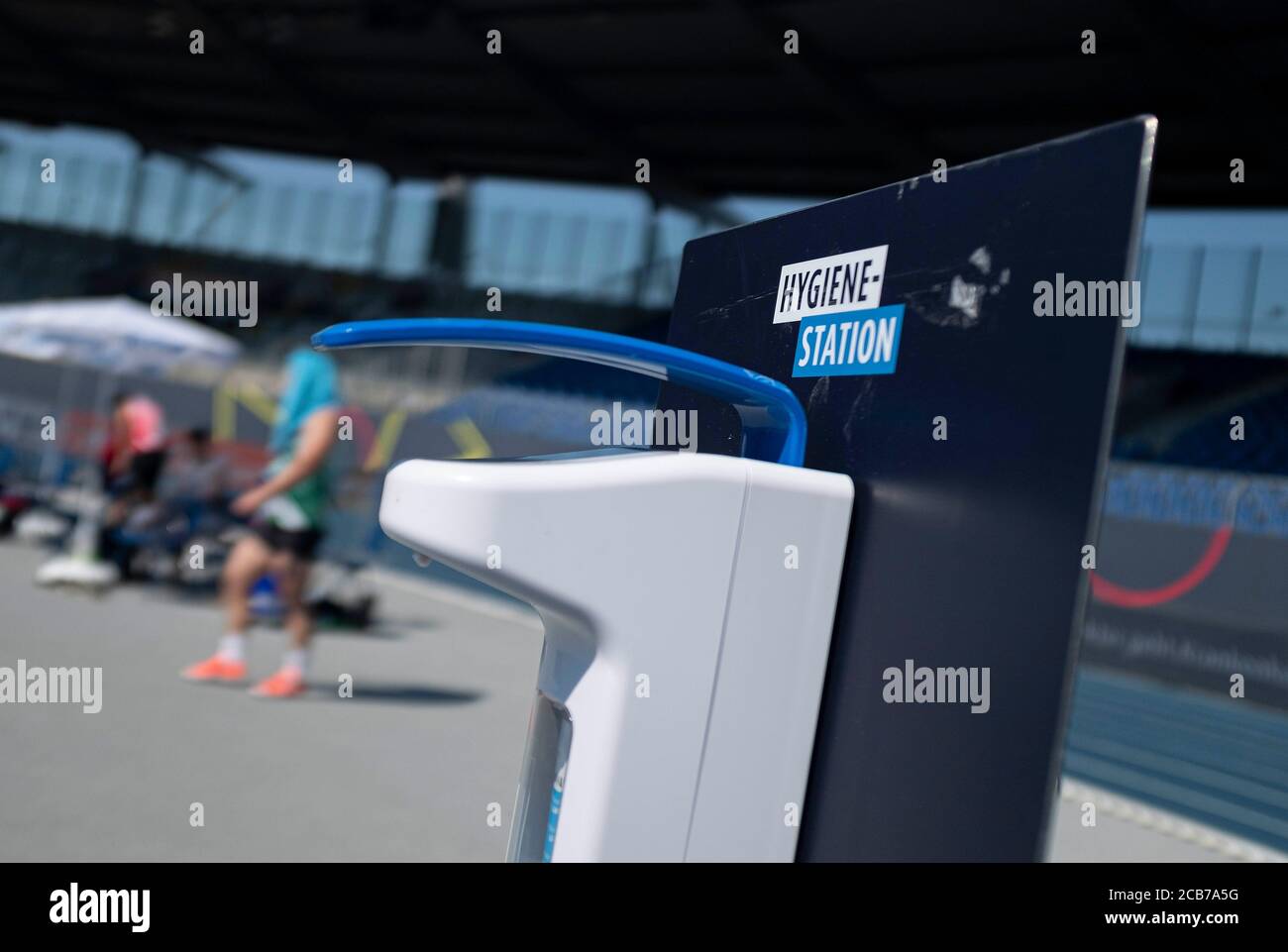 Brunswick, Germania. 8 agosto 2020. Caratteristica, Hygiene Stadium all'interno, in 08.08.2020 campionati tedeschi di atletica 2020, dal 08.08. - 09.08.2020 a Braunschweig/Germania. Â | utilizzo in tutto il mondo Credit: dpa/Alamy Live News Foto Stock
