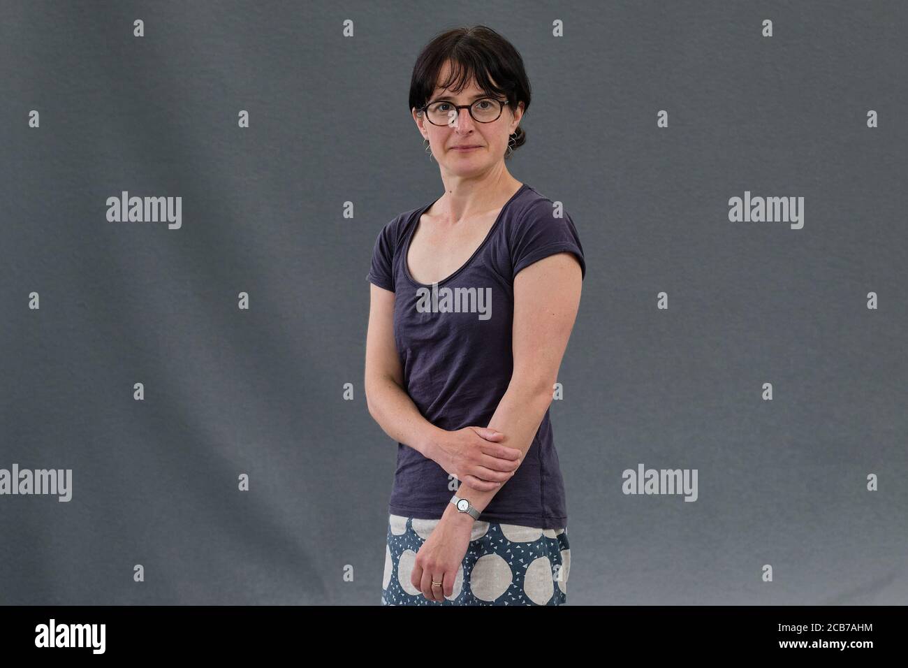 L'autore scozzese Sarah Moss partecipa a una fotocellula durante la città di Edimburgo Festival Internazionale del Libro 2018 Foto Stock