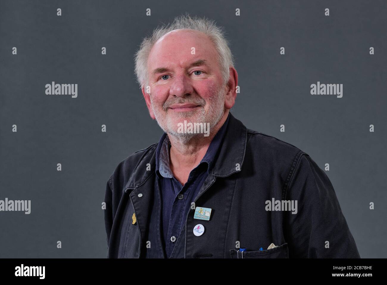 Lo scrittore scozzese Tom Pow partecipa a una fotocellula durante l'anno Festival Internazionale del Libro di Edimburgo 2018 Foto Stock