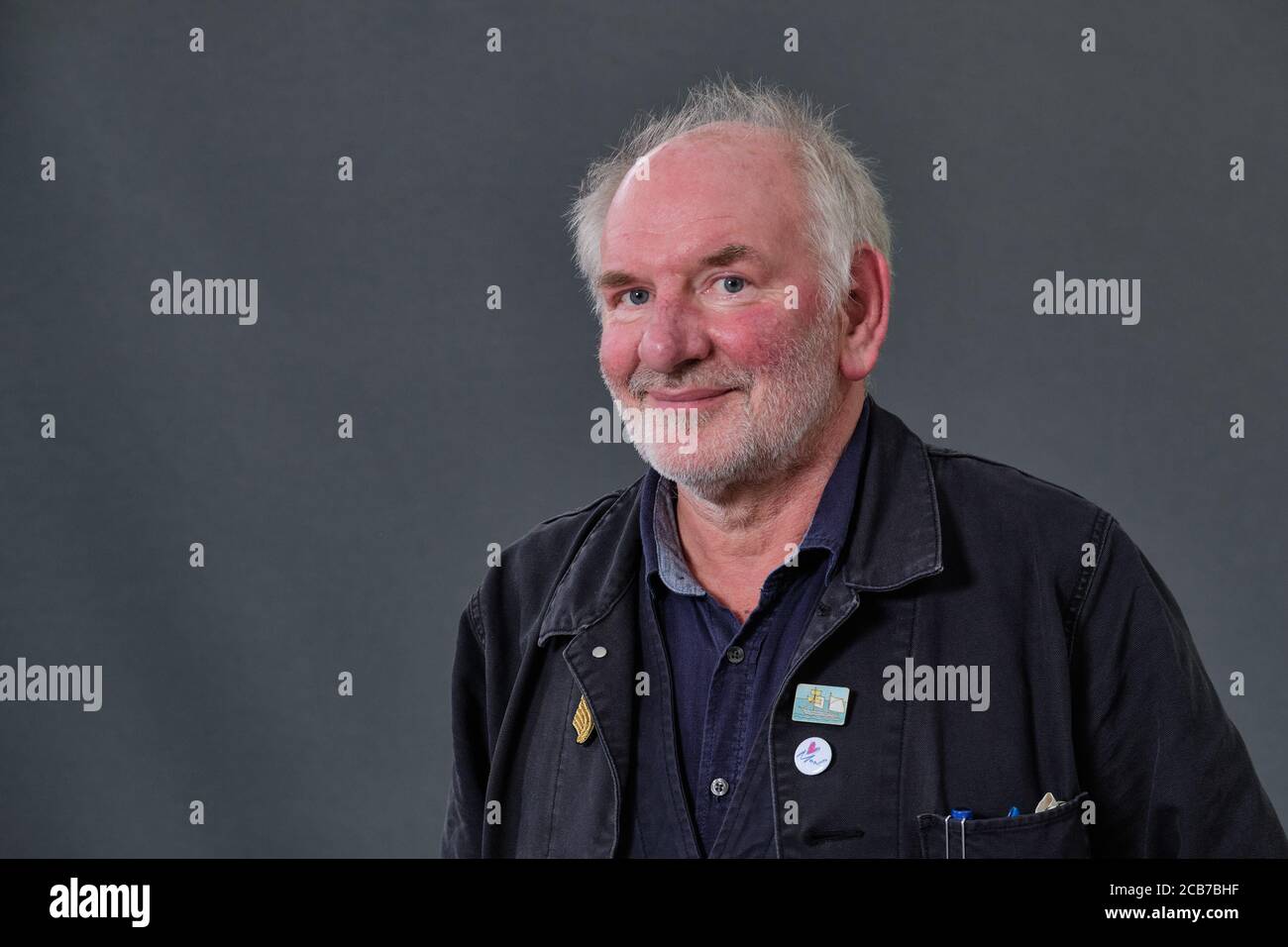 Lo scrittore scozzese Tom Pow partecipa a una fotocellula durante l'anno Festival Internazionale del Libro di Edimburgo 2018 Foto Stock
