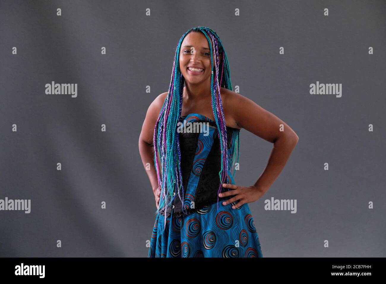 Mara Menzies, storyteller keniano, assiste ad una fotocellula durante la città di Edimburgo Festival Internazionale del Libro 2018 Foto Stock