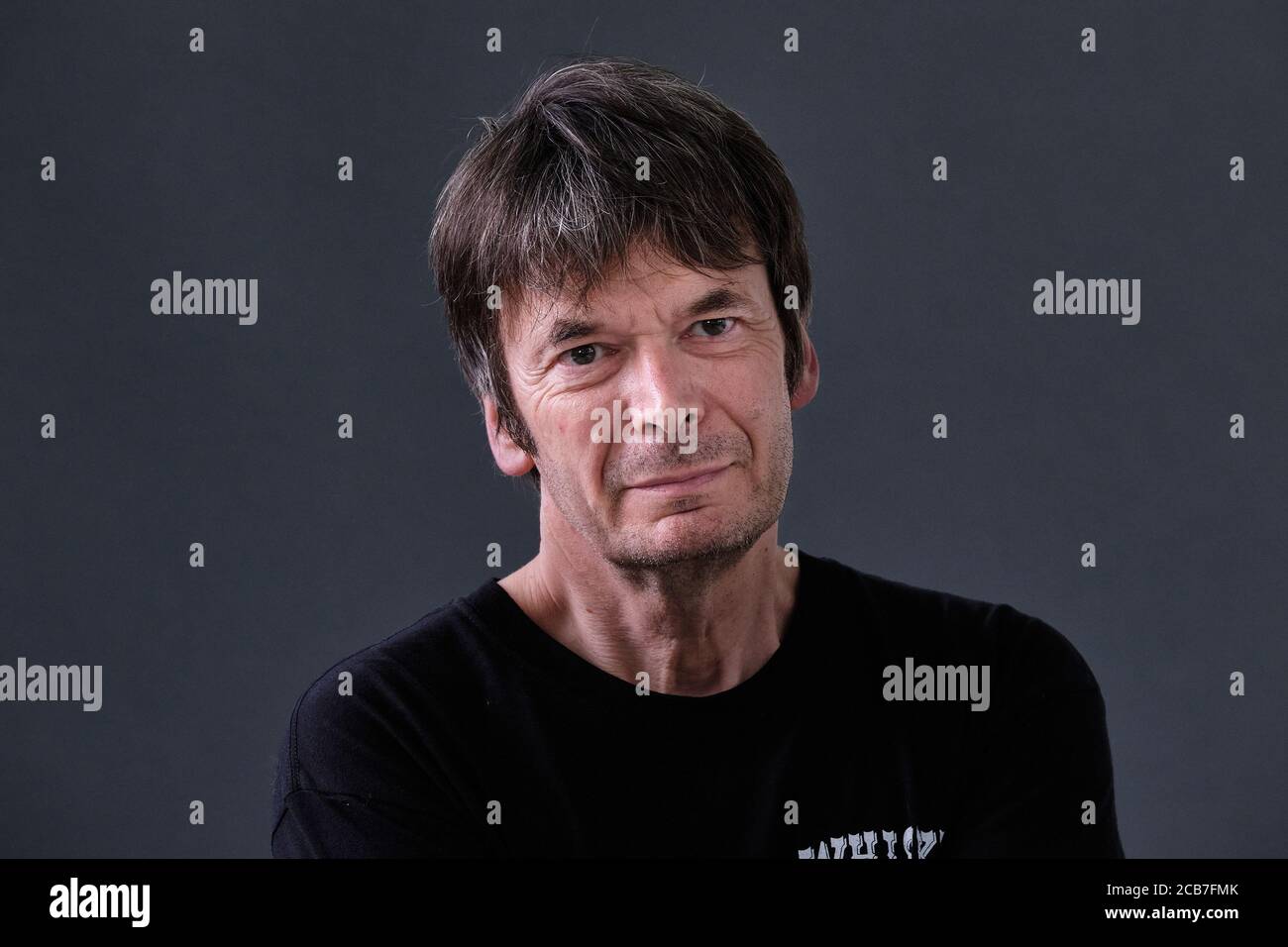 Lo scrittore scozzese Ian Rankin frequenta una fotocellula durante l'anno Festival Internazionale del Libro di Edimburgo 2018 Foto Stock