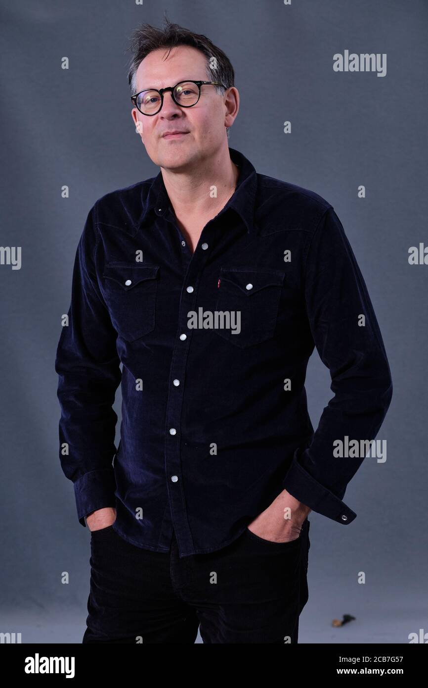 L'autore ed il giornalista britannico Andrew Wilson assiste ad una fotocall durante L'annuale Edinburgh International Book Festival 2018 Foto Stock