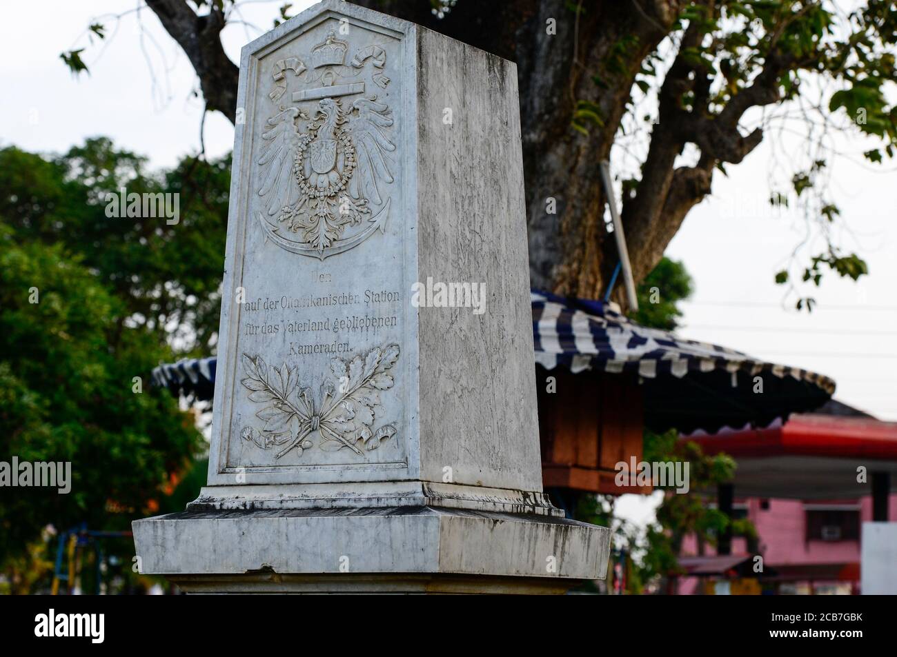 TANZANIA Tanga, ex colonia tedesca dell'Africa orientale, memoriale coloniale tedesco della prima guerra mondiale, memoria per la battaglia delle api tra truppe britanniche e tedesche Foto Stock