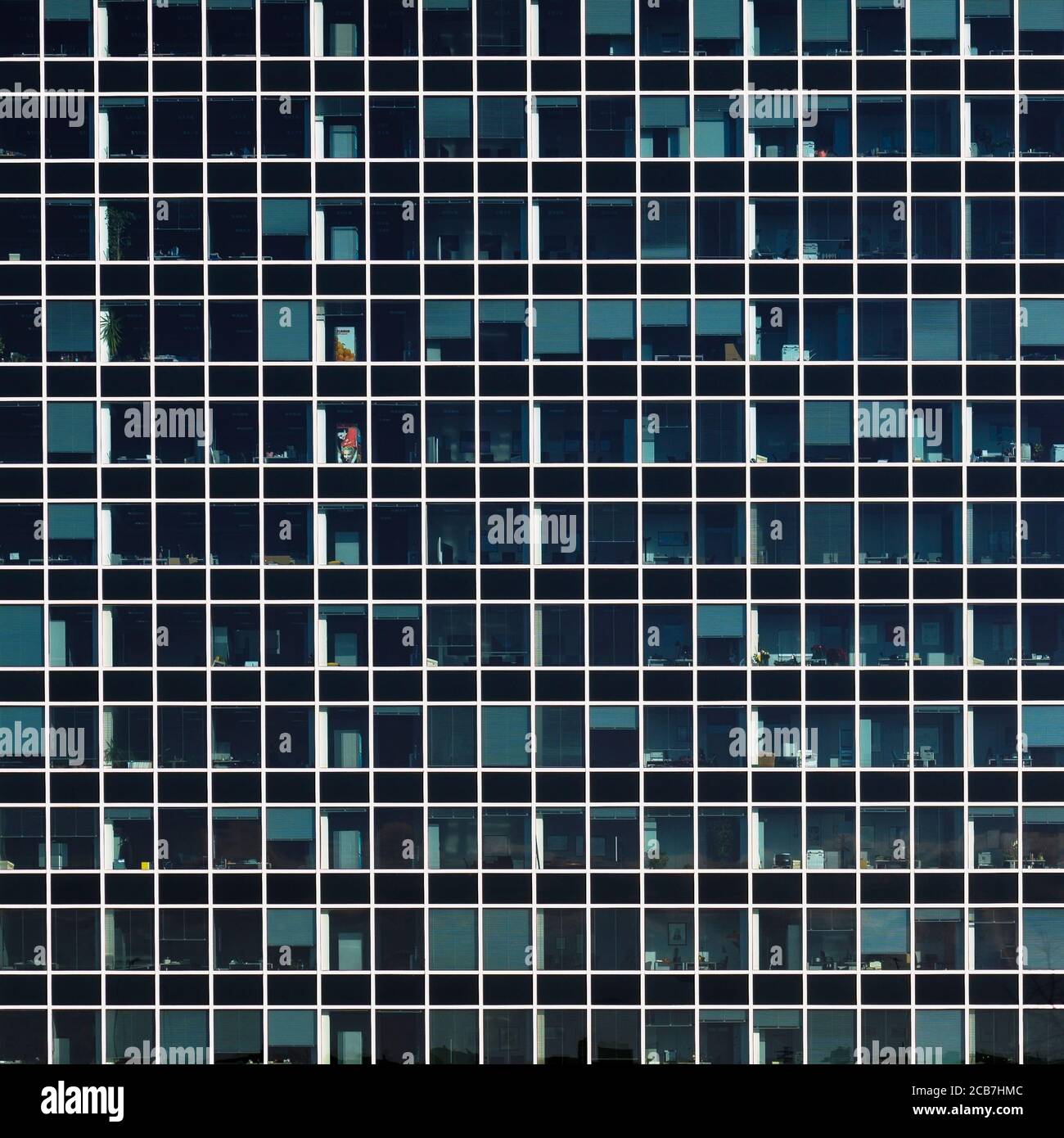 ENI, petrolio e gas sede centrale italiana edificio moderno facciata primo piano, datail. Palazzo di vetro. EUR, Roma, Italia, Europa, UE Foto Stock