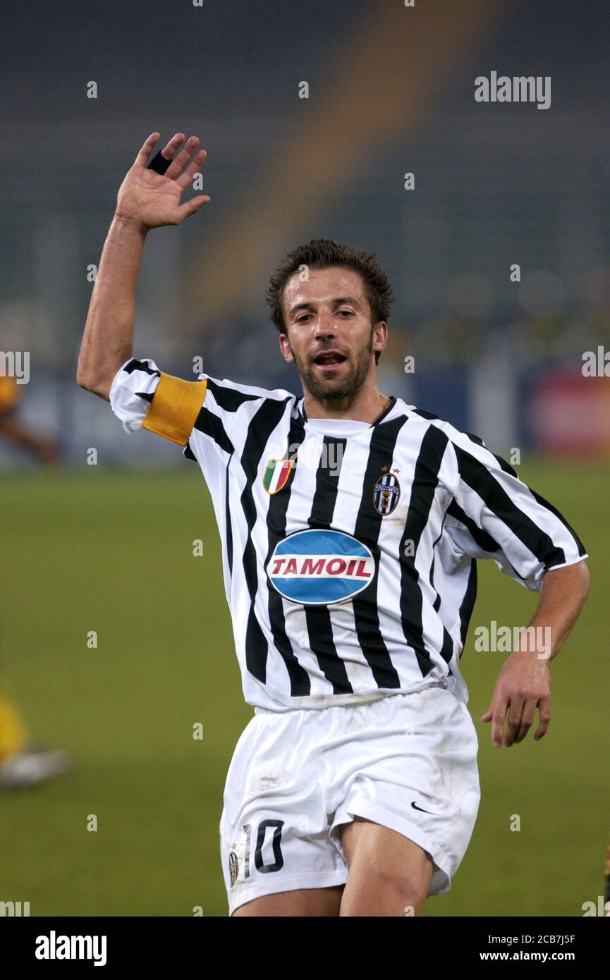 Torino Italia ,17 settembre 2003, Stadio delle Alpi, UEFA Champions League 2003/2004, FC Juventus- SK Galatasaray: Alessandro del Piero durante la partita Foto Stock