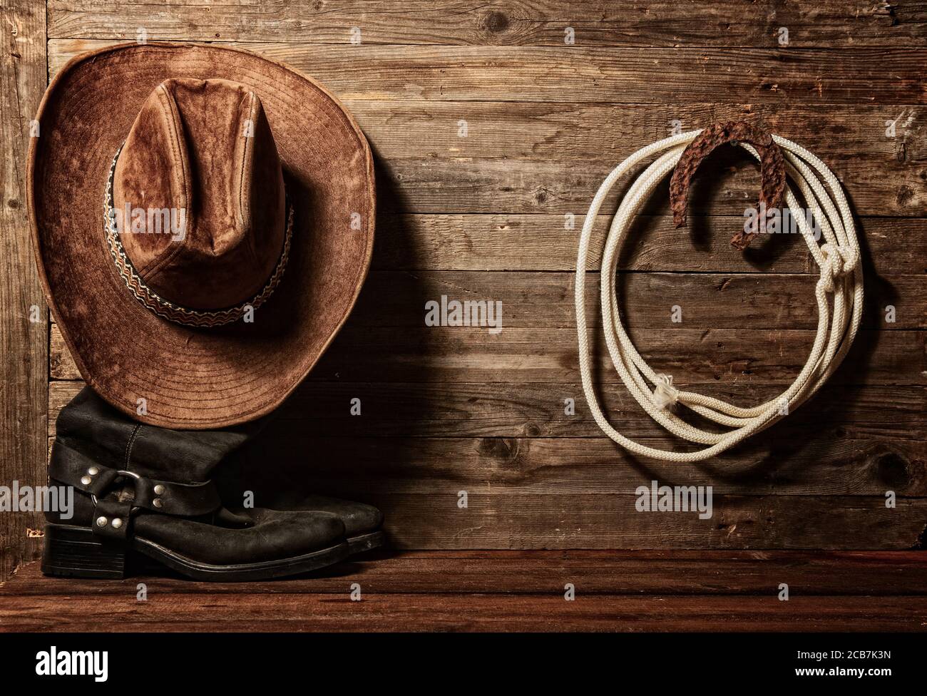 cappello lasso a ferro di cavallo Foto Stock