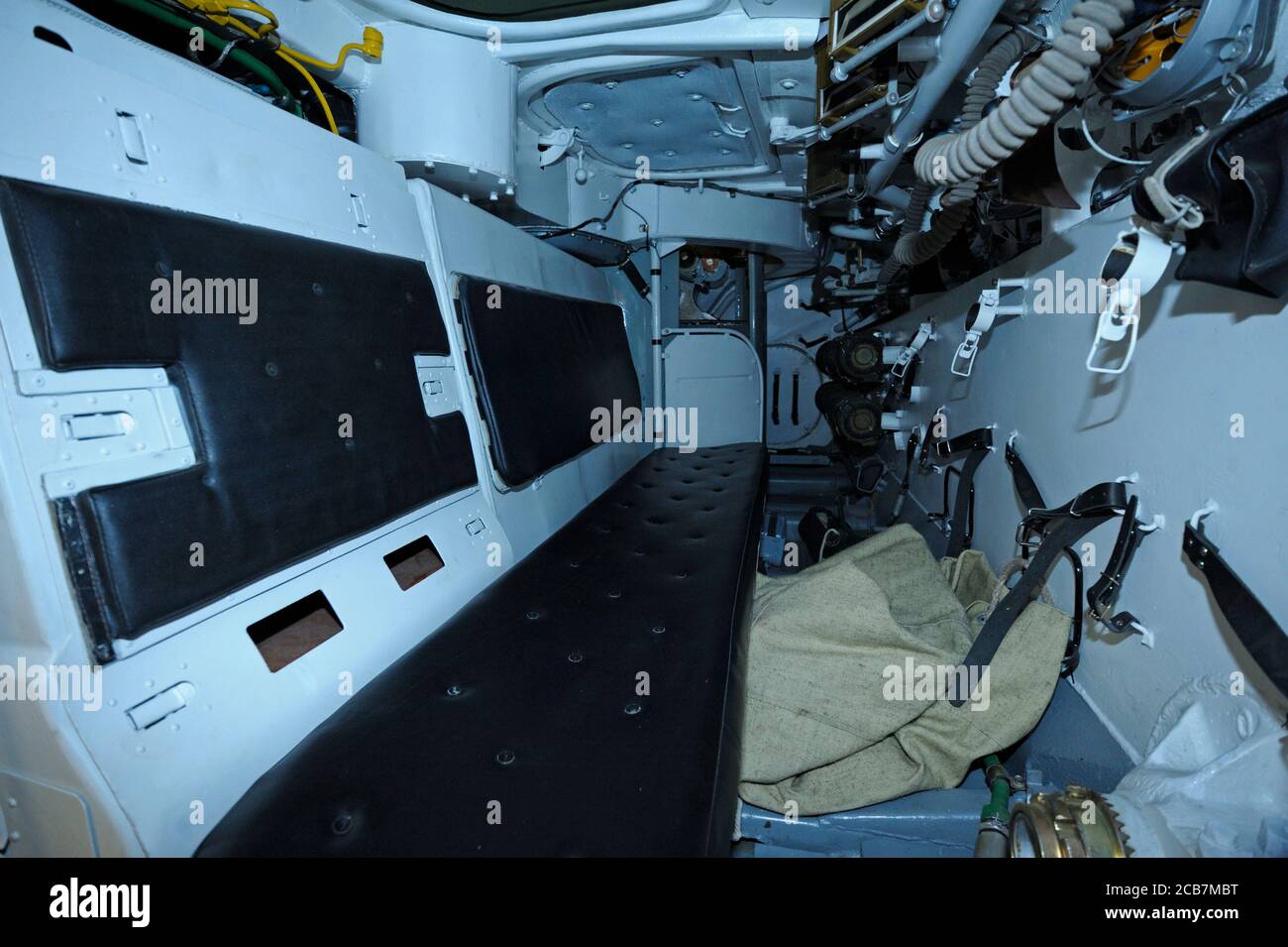 Compartimento di veicolo di ricognizione di combattimento per i soldati Foto Stock