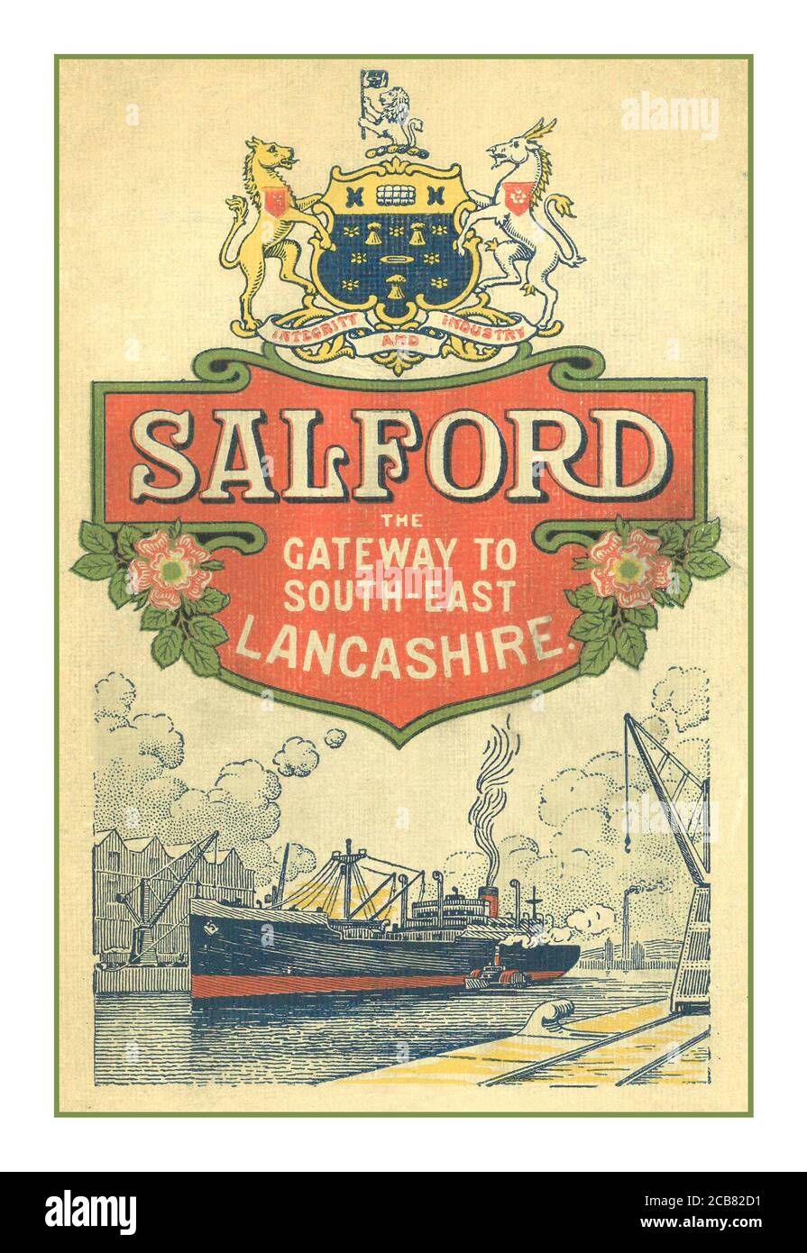 BRITISH EMPIRE EXHIBITION 1920's Promotional Booklet pubblicato da Salford Corporation in connessione con la British Empire Exhibition a Wembley nel 1924. Foto Stock