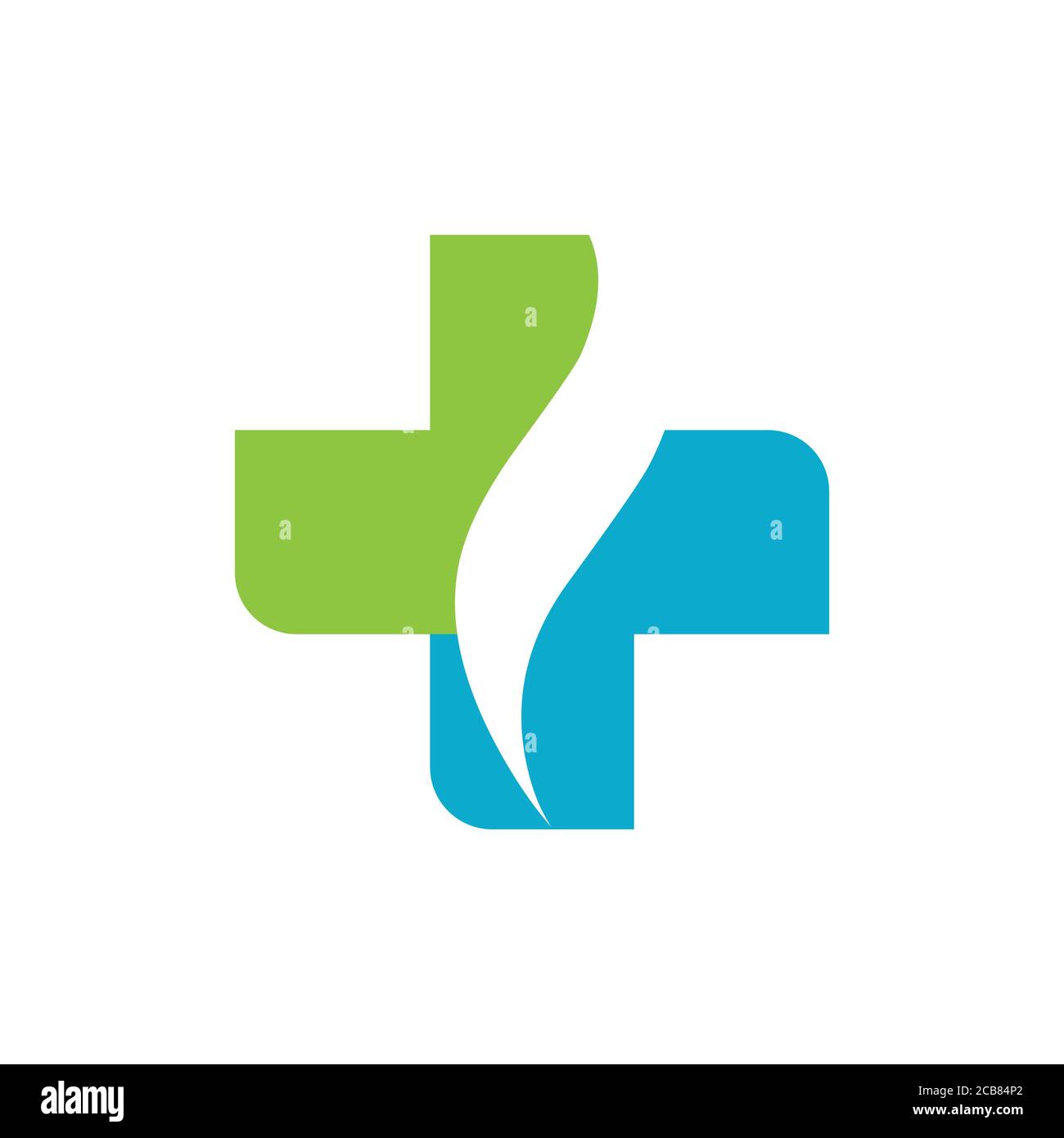 Medico di farmacia più disegno del logo vettoriale di illustrazione per l'assistenza sanitaria e medica. Illustrazione Vettoriale