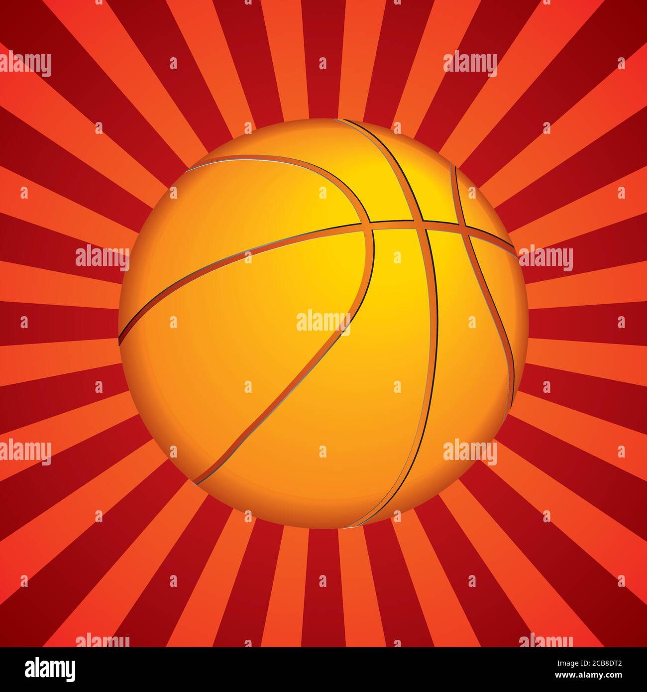 Palla di basket. Come simbolo di sport e fitness di una squadra di attività di svago giocando con una palla di pelle dribbling e passando in torneo di gara Illustrazione Vettoriale