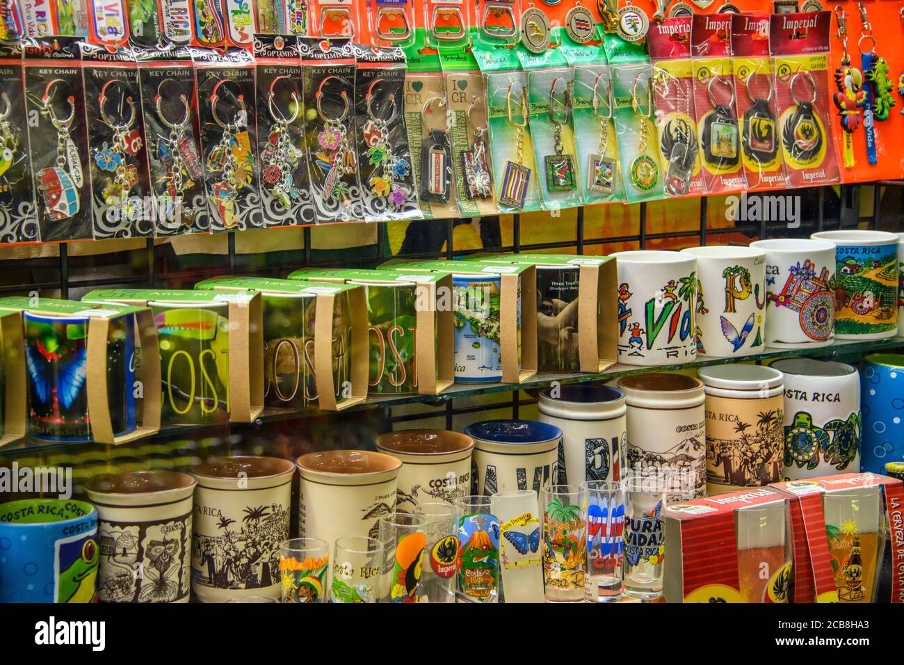 Beni in vendita nella zona centrale di mercato, provincia di San Jose, San Jose, Costa Rica Foto Stock