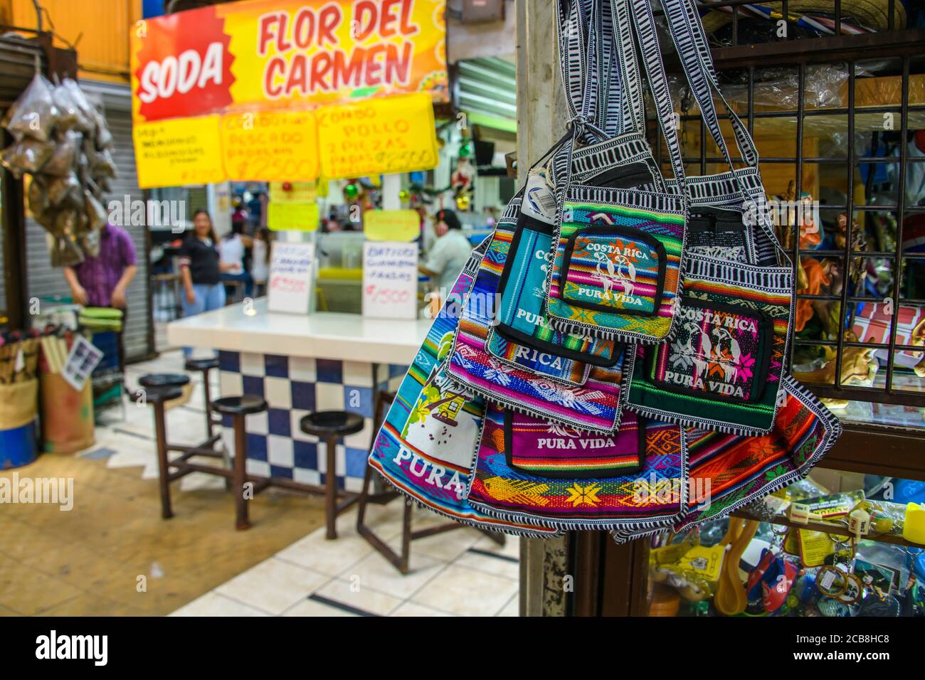 Beni in vendita nella zona centrale di mercato, provincia di San Jose, San Jose, Costa Rica Foto Stock
