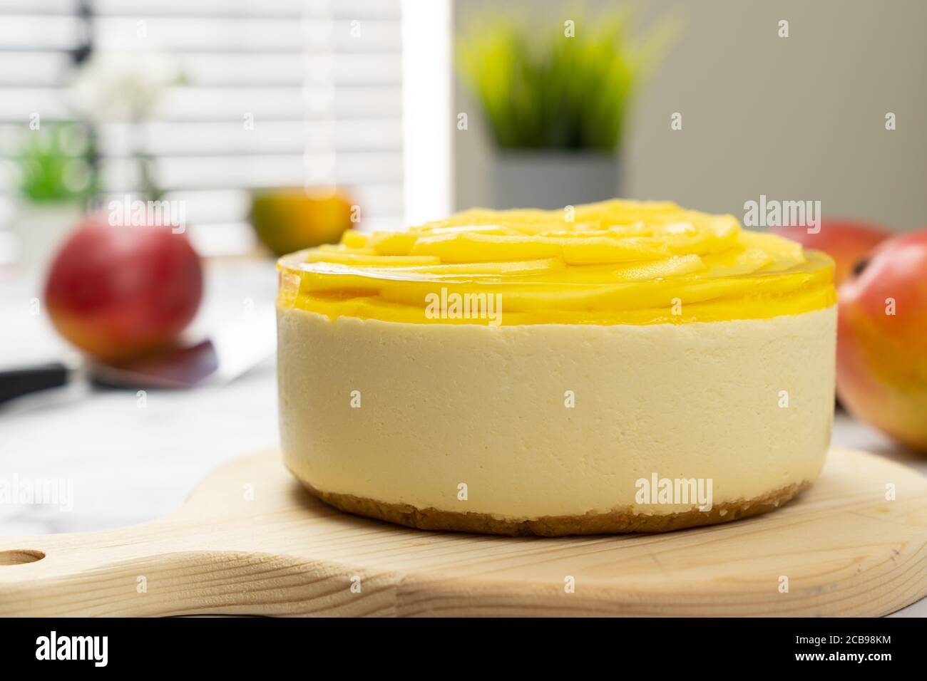 Nessuna cheesecake al mango Foto Stock