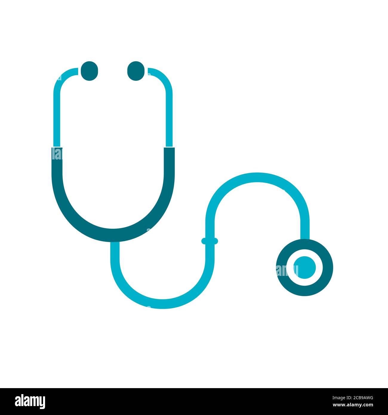 Bella stetoscopio illustratio vettore logo design azienda e business logo. Illustrazione Vettoriale