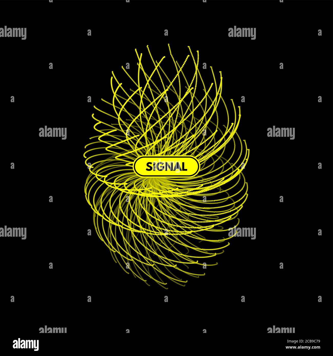 Array con particelle di dinamica. La tecnologia 3d di stile. Abstract background. Illustrazione Vettoriale. Illustrazione Vettoriale
