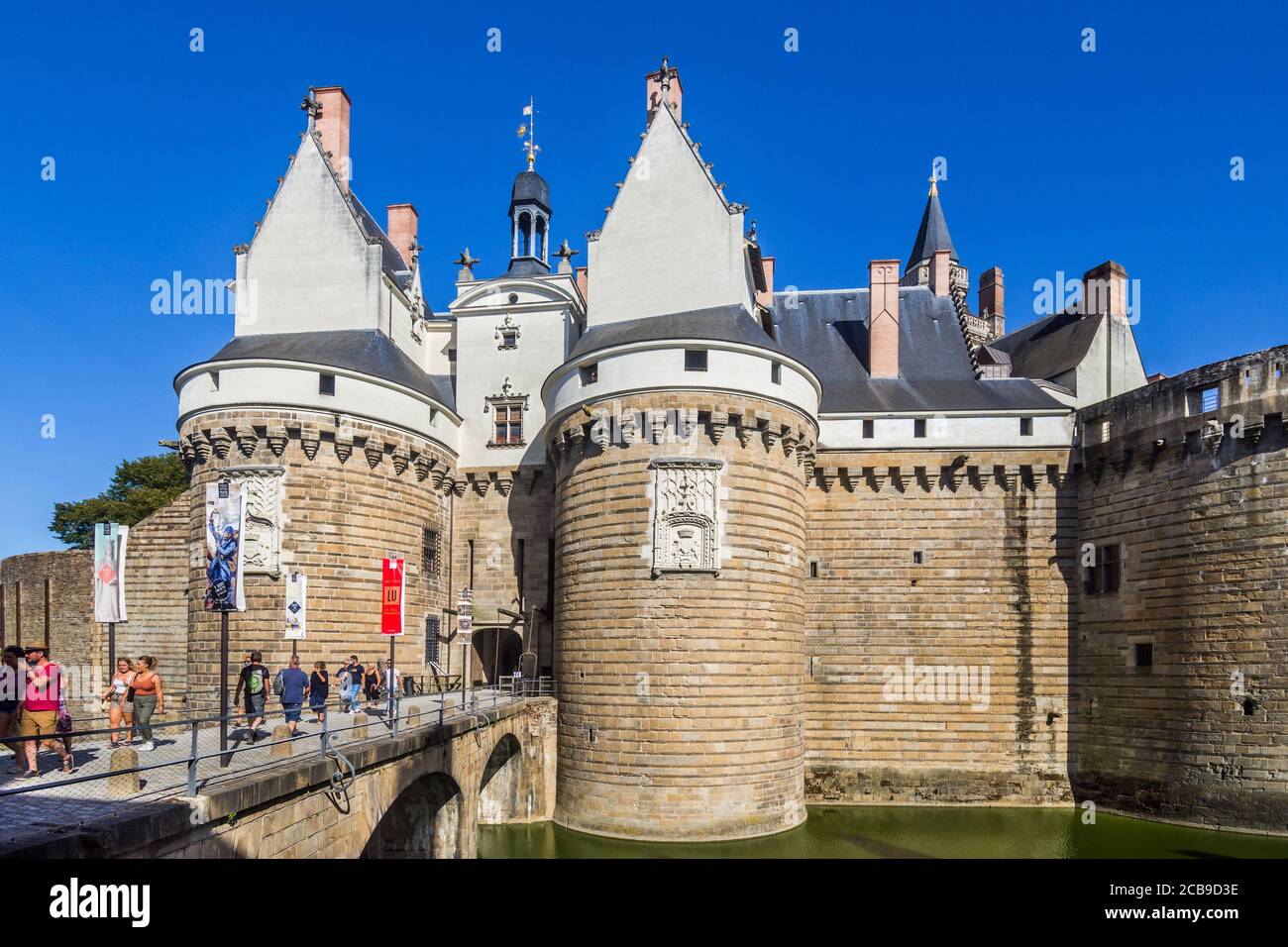 'Chateau des ducs de Bretagne' (Castello dei Duchi di Bretagna) nel centro di Nantes, Loira Atlantica, Francia. Foto Stock