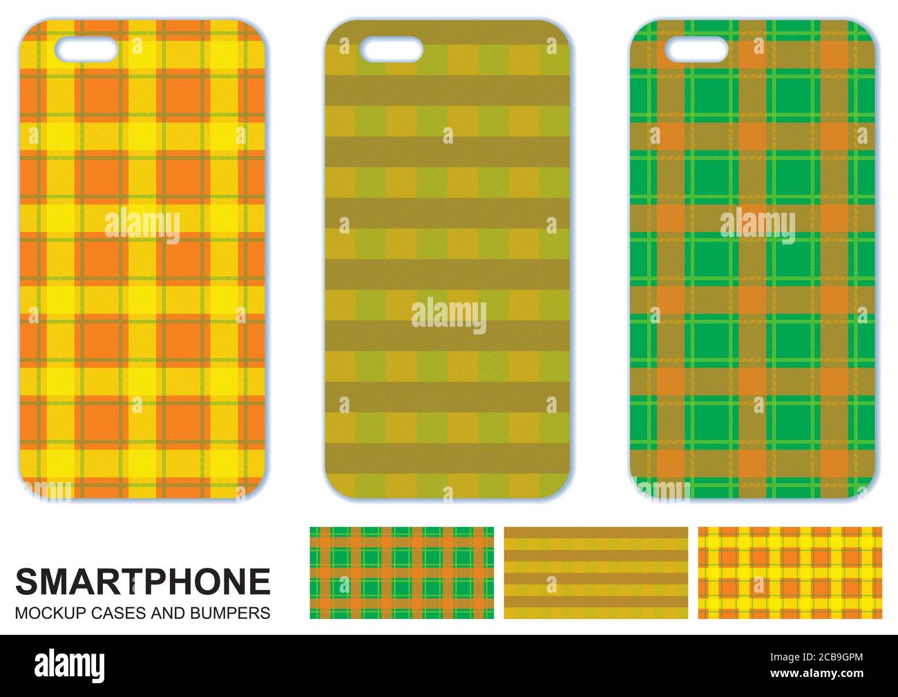 Design della copertura del telefono cellulare. Piastrelle in tartan senza cuciture. Motivi della camicia di Tartan e Gingham Flannel. Sfondi trendy in stile Hipster. Coperchio del telefono cellulare posteriore Illustrazione Vettoriale