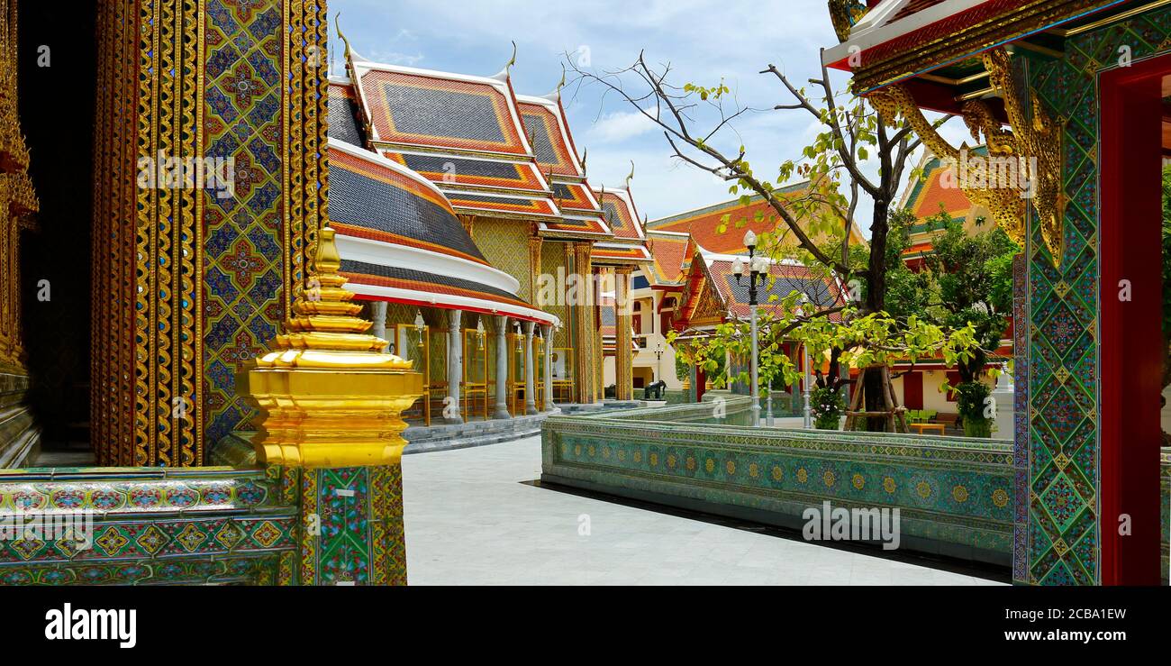 Targa Decorativa In Metallo Bangkok Thailandia – 18x12 Cm, Stampa Città, Angoli Arrotondati, Fori Preforati, Made In Germany
