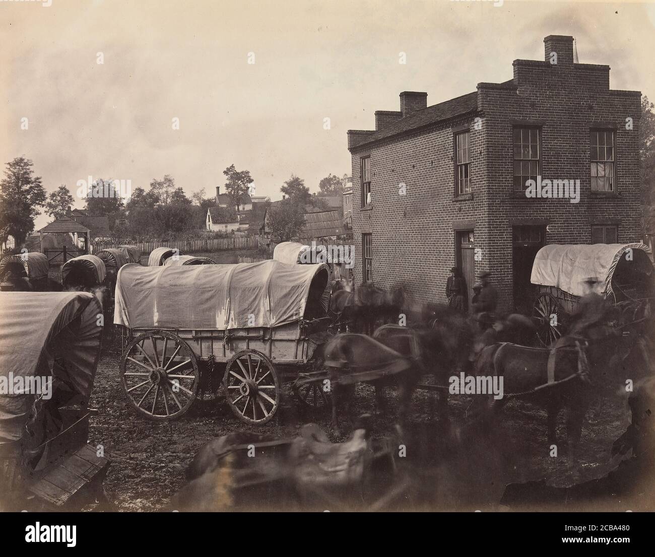 Street Scene, Culpeper, Virginia, marzo 1864. Foto Stock