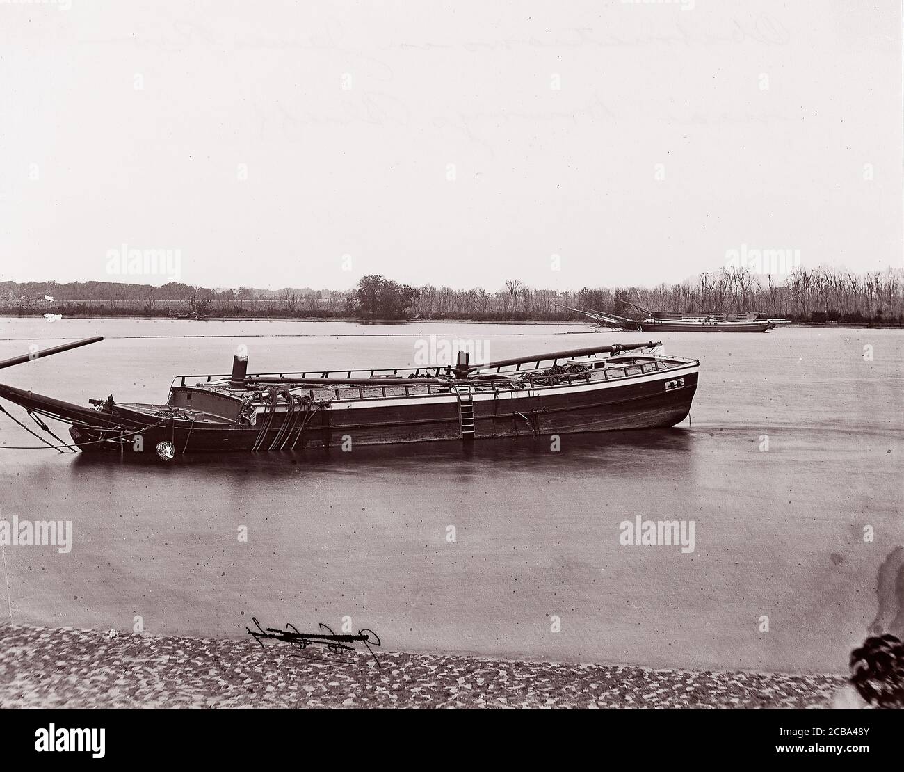 Deep Bottom, James River, 1864. Precedentemente attribuito a Mathew B. Brady. Foto Stock