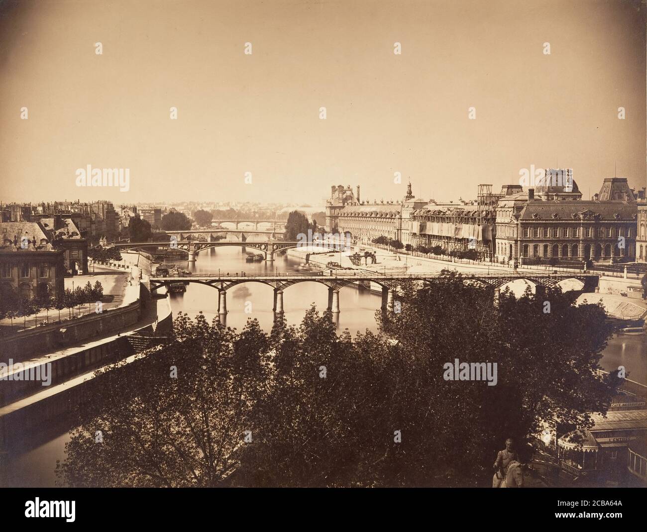 [Vista della Senna, Parigi], 1857. Foto Stock