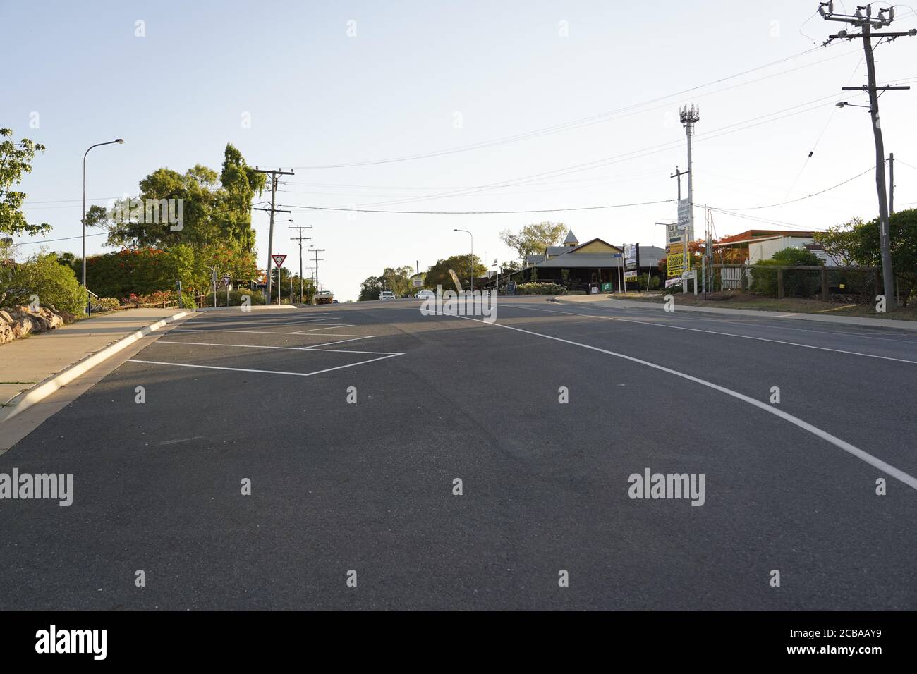 Città rurale nei campi gemma di Rubyvale, Queensland, Australia Foto Stock