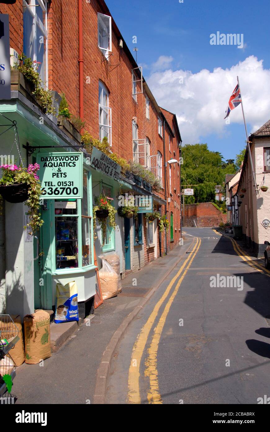 Church Street, Ledbury, Herefordshire, Inghilterra Foto Stock