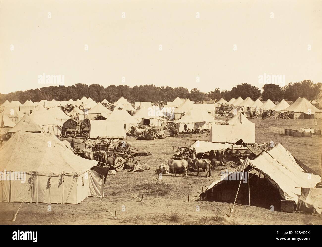 Fianco destro del campo del Governatore Generale, 1858-61. Foto Stock